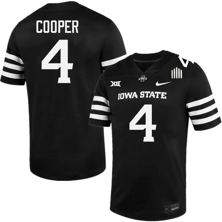 Jeremiah Cooper Jersey,Iowa State Cyclones #4 Jeremiah Cooper College Jersey Youth-Black